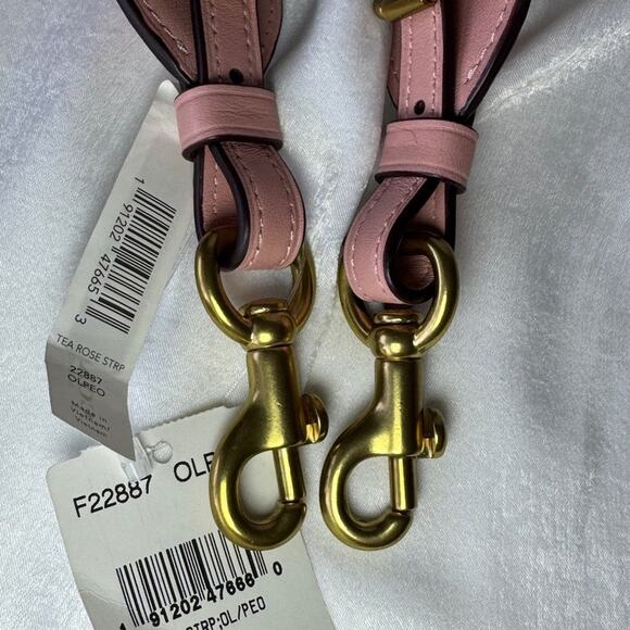 Coach Novelty Tea Rose Bag Replacement Strap Pink - Picture 4 of 6